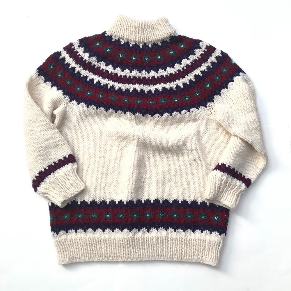 Handknit Raglan Sleeve Sweater Pullover Oversize - Picture 2 of 2